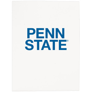 gloss white folder with navy foil Penn State